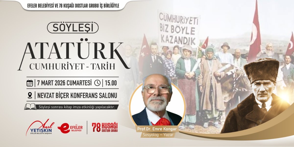 BAŞKAN YETİŞKİN’DEN CUMHURİYET BULUŞMASI: EMRE KONGAR EFELER’DE