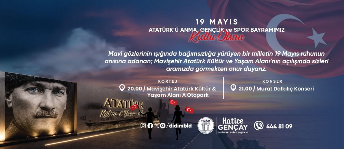 DİDİM’DE 19 MAYIS COŞKUSU MAVİŞEHİR’DE YAŞANACAK