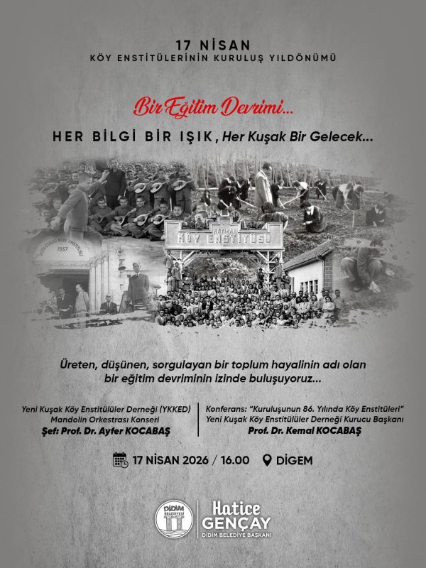 DİDİM BELEDİYESİ KÖY ENSTİTÜLERİ PANELİ DÜZENLİYOR