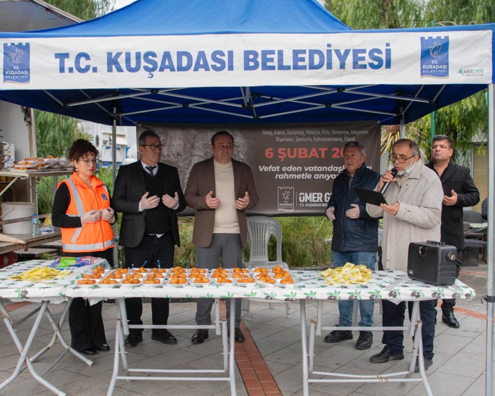 KUŞADASI BELEDİYESİ'NDEN 6 Şubat DEPREM ŞEHİTLERİ İÇİN KUR'AN VE LOKMA HAYRI