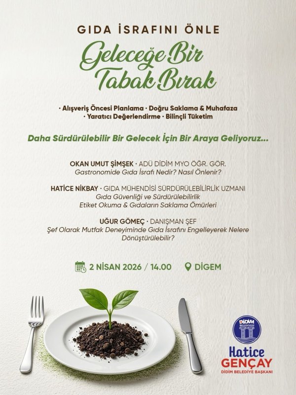 DİDİM BELEDİYESİ’NDEN İSRAFA KARŞI GÜÇLÜ MESAJ